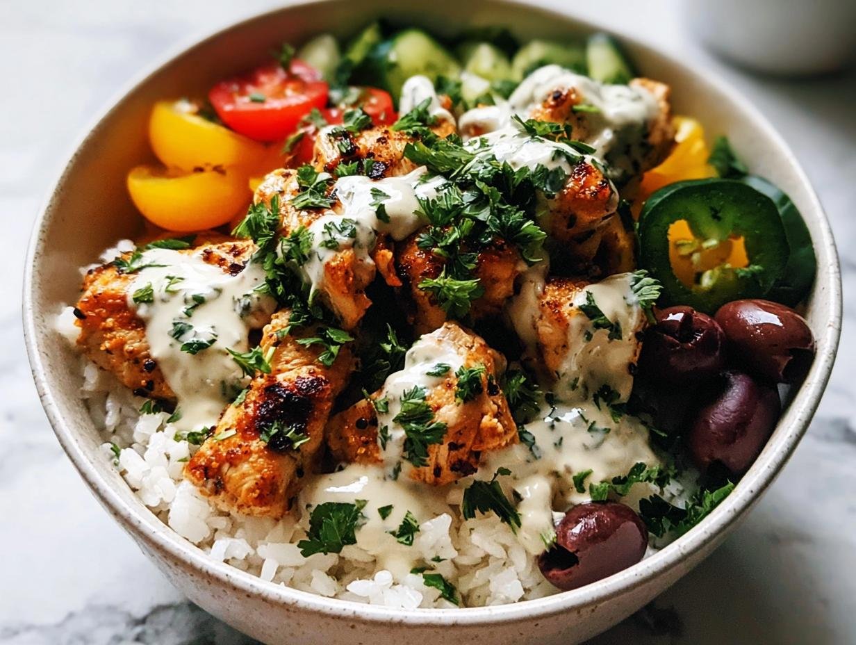 Greek Chicken Bowls Creamy