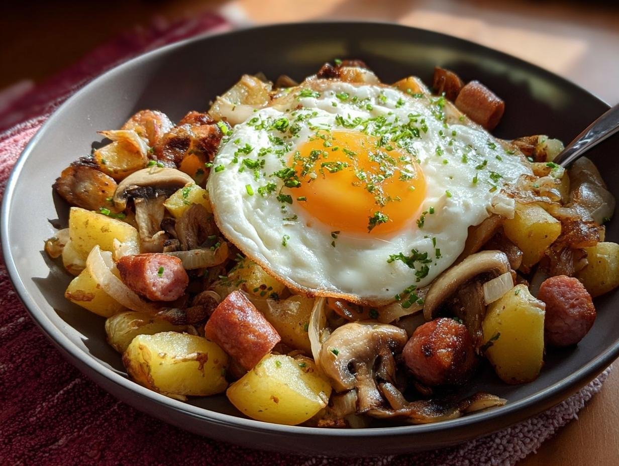 Bratkartoffeln mit Wurst und: Geweldig recept! - Bratkartoffeln Mit Wurst Und - main visual representation