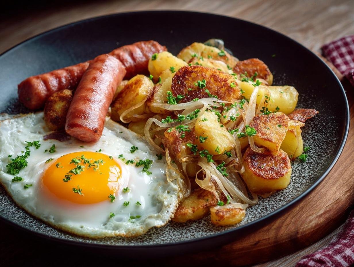 Bratkartoffeln Mit Wurst Und