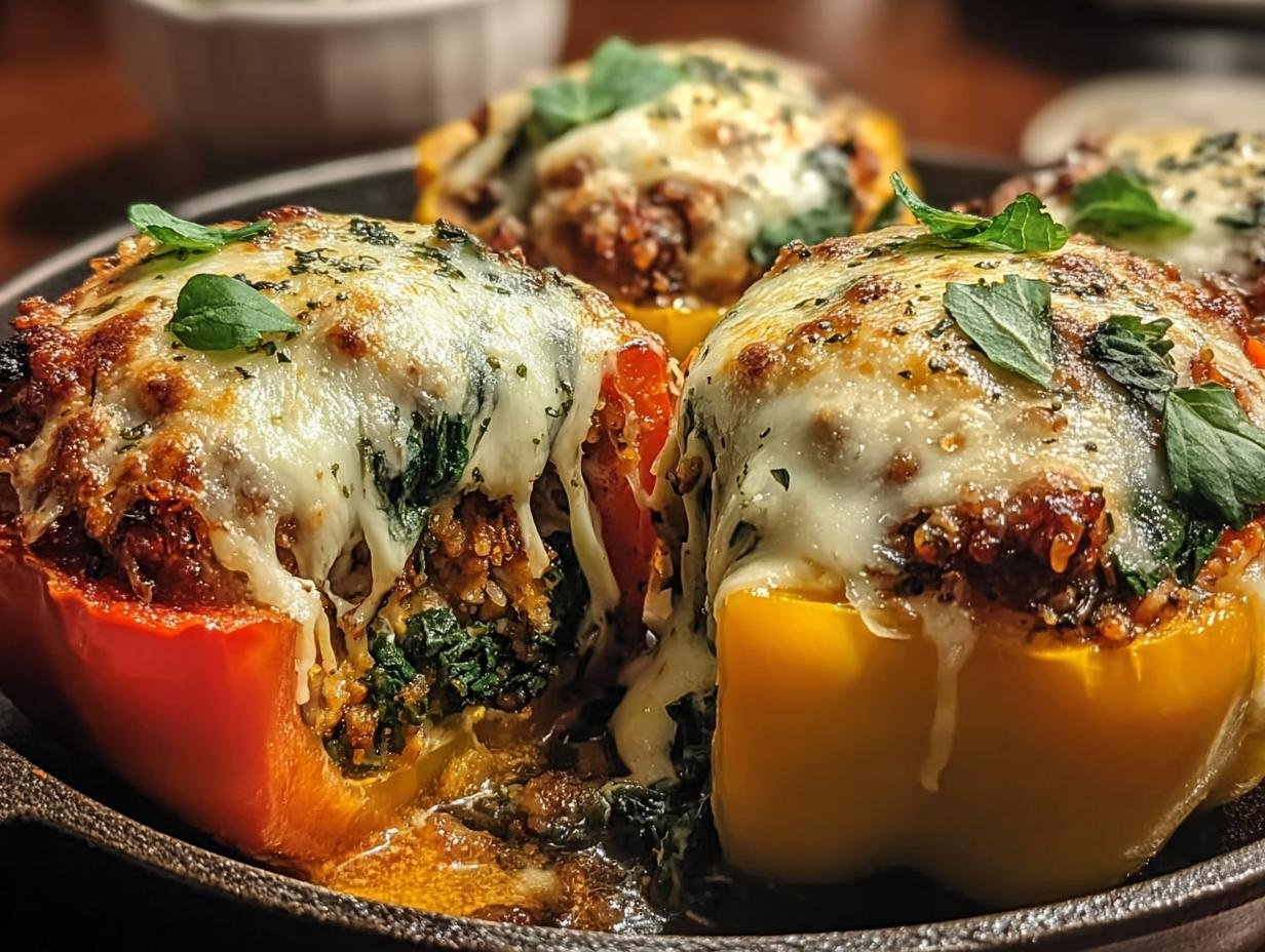 Zesty Turkey Spinach Stuffed: Geweldig met 4 paprika - Zesty Turkey Spinach Stuffed - additional detail