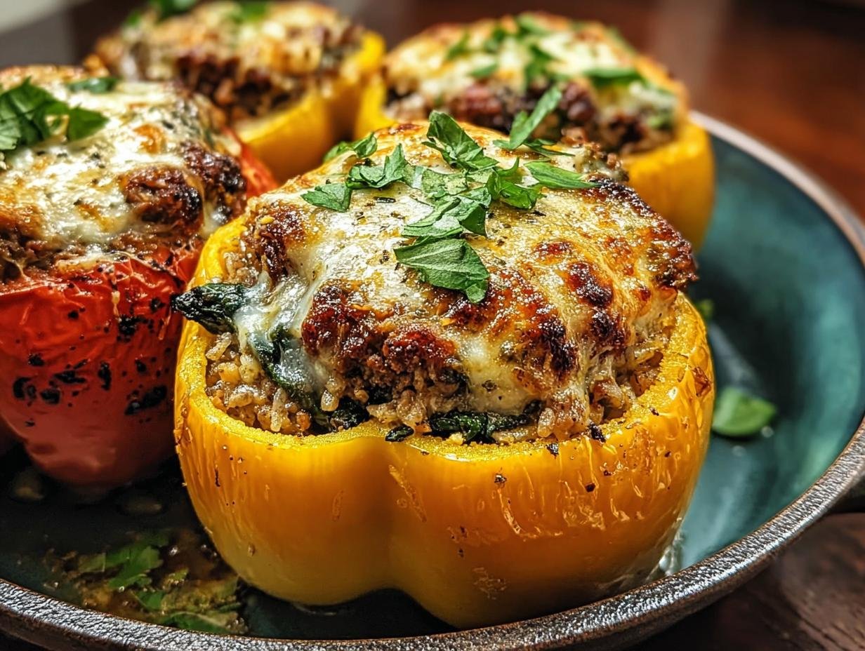 Zesty Turkey Spinach Stuffed: Geweldig met 4 paprika - Zesty Turkey Spinach Stuffed - additional detail