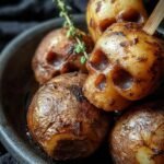 Gruselige Halloween Schaedelkartoffeln Ein