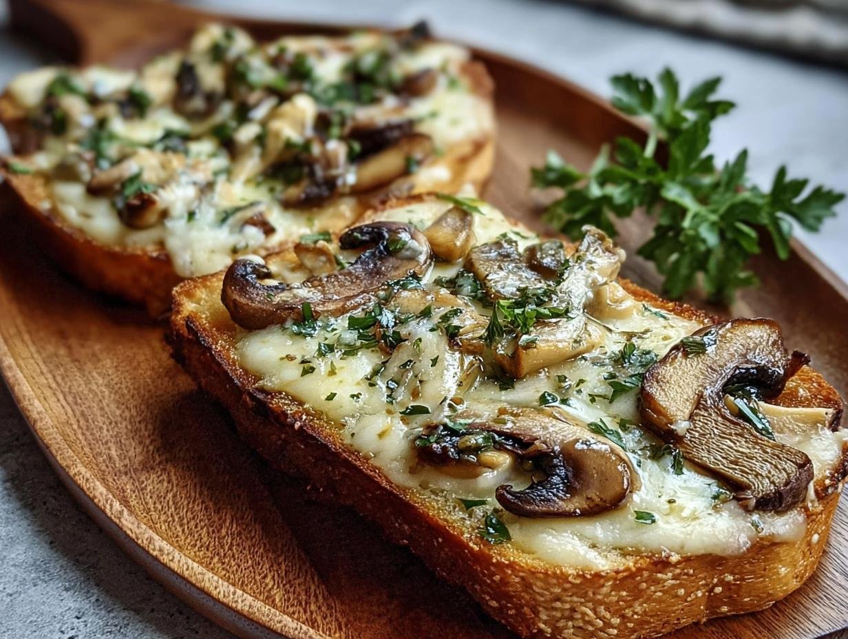 Knusprige Kaese Champignon Knoblauch