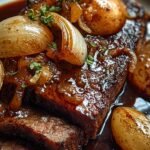 Rinderbrust Balsamico Zwiebelsauce Ein