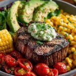 Steak Avocado Roasted Corn