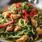 Garlic Chicken Zucchini Noodles