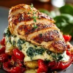 Hahnchen Gefullt Paprika Spinat