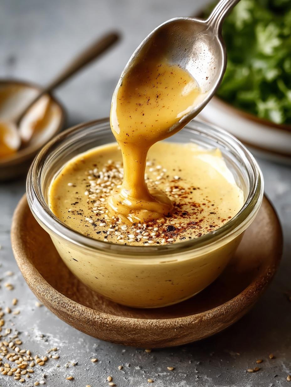 Goddelijke Maple Mustard Tahini Dressing: 5 min Magie - Maple Mustard Tahini Dressing - main visual representation