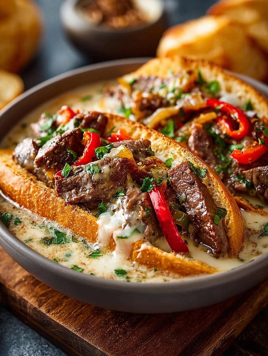 Fantastische One Pot Philly Cheesesteak Soep: 1 pan, 100% genot - One Pot Philly Cheesesteak - main visual representation