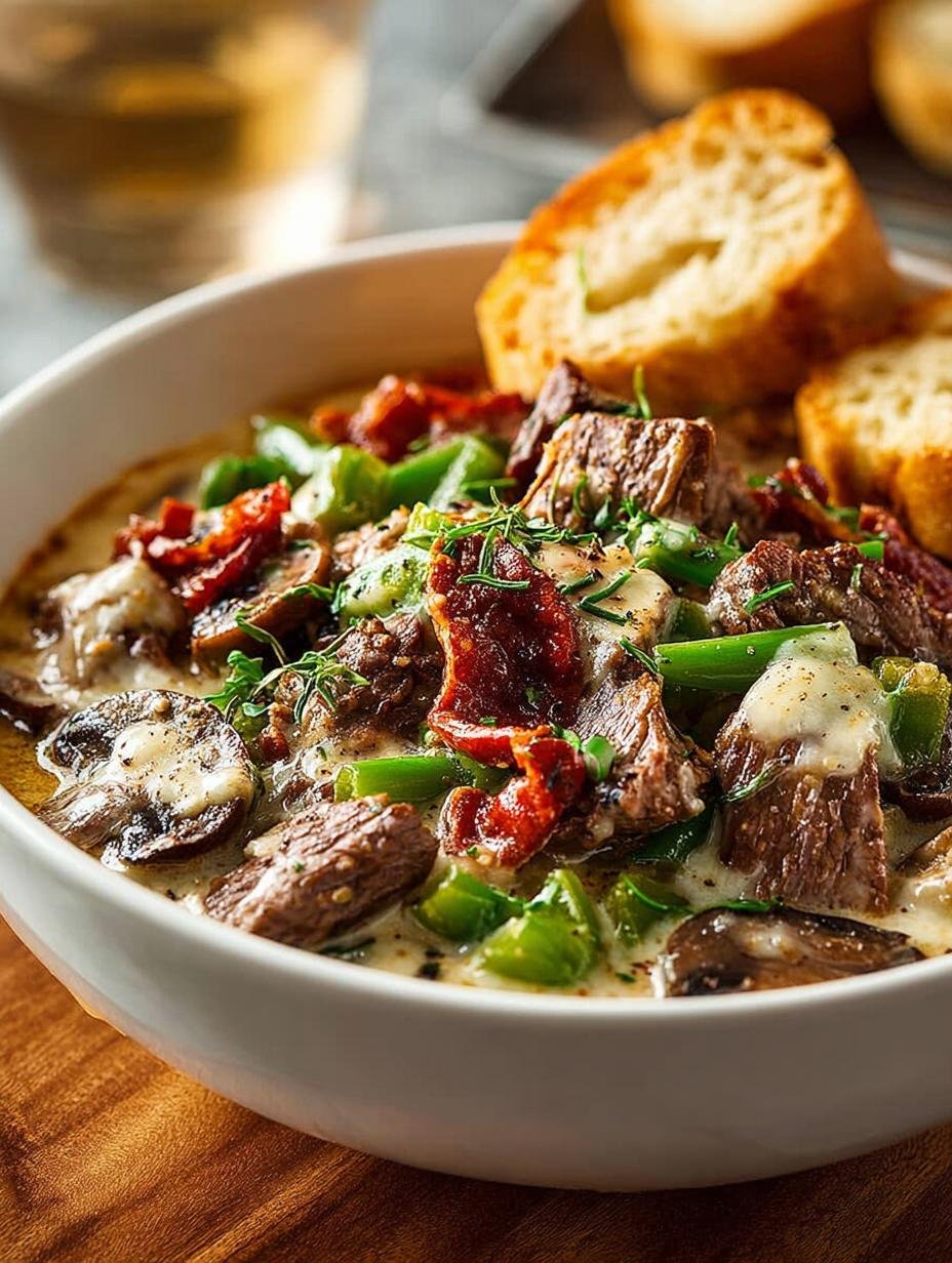 One Pot Philly Cheesesteak