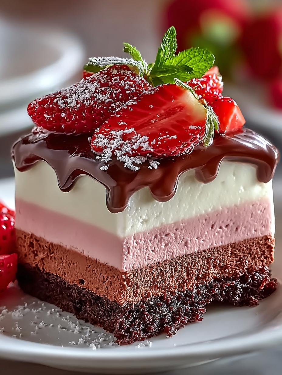 Schokolade Und Erdbeermousse Cremig