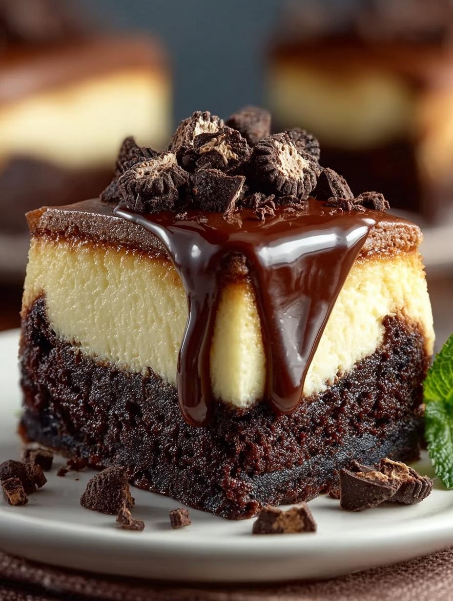 Brownie Cheesecake: Romig, Hemels in 45 Min! - Brownie Cheesecake Cremig Schokoladig - additional detail