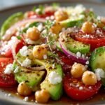 Chickpea Feta Avocado Salad