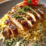 Cremiger Cajun Huhnchenreis