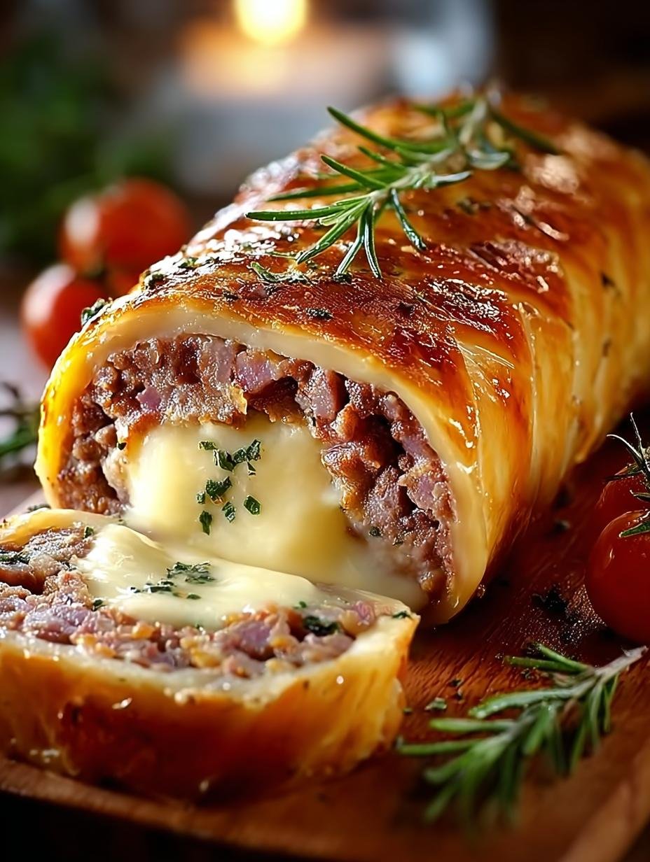 Hackfleisch Kaese Rolle