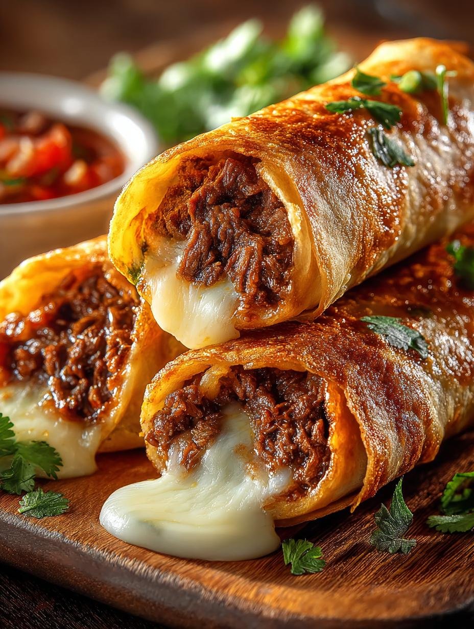 Knusprige Rindfleisch Kase Chimichangas: 6 Onweerstaanbare Smaken - Knusprige Rindfleisch Kase Chimichangas - main visual representation