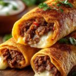 Knusprige Rindfleisch Kase Chimichangas