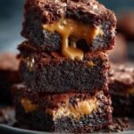 Schoko Erdnussbutter Brownies Einfaches