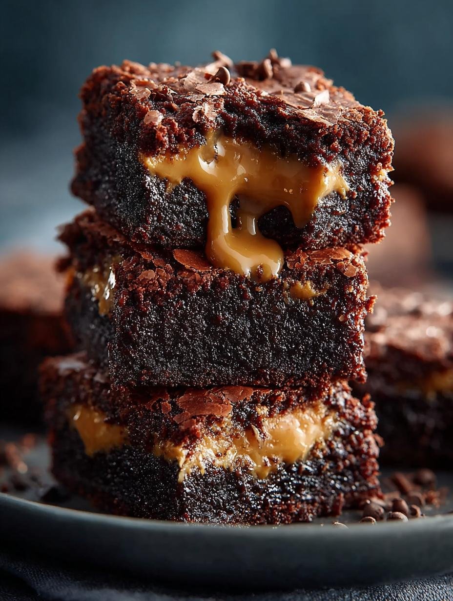 Schoko Erdnussbutter Brownies Einfaches