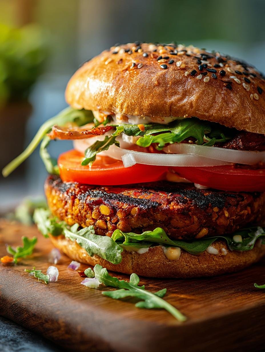 Smoky Vegan Bean Burgers