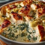 Spinach Artichoke Chicken Casserole