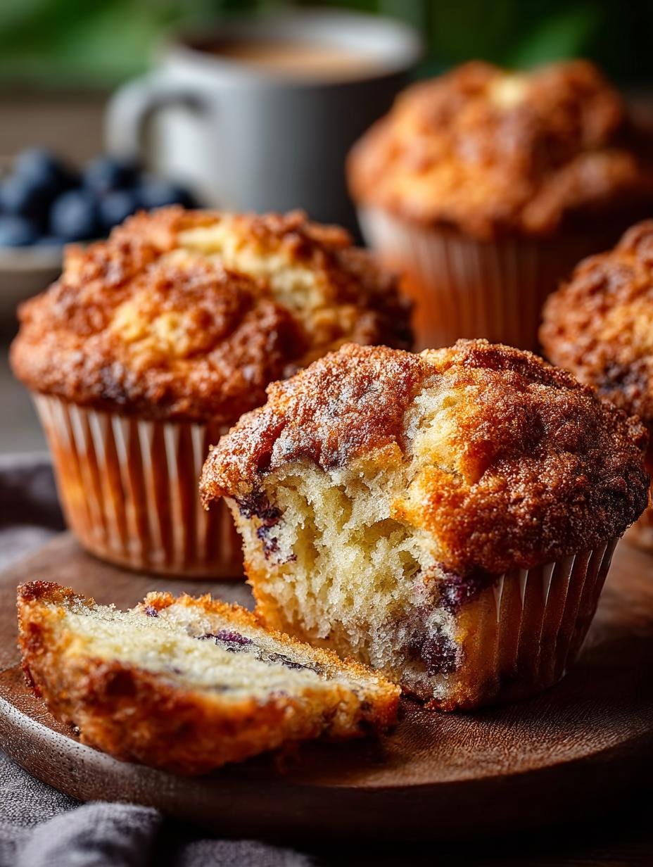 Close-up van perfect gebakken Bäcker Blaunon Alcoholic Beer Muffins met knapperige topping