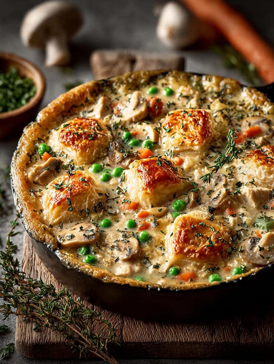 Korstloze Kip-Pot-Pie: 45 Min. Heerlijk Licht! - Crustless Chicken Pot Pie - romige vulling in een ovenschaal