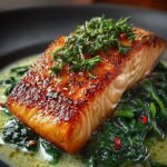 Ofen Lachs Auf Cremigem