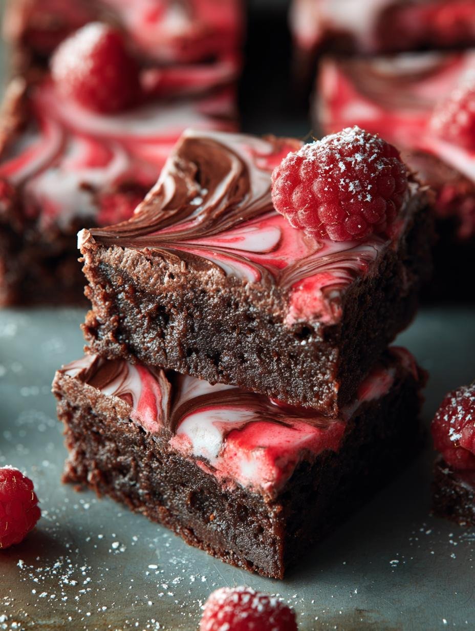 Raspberry Swirl Fudge Brownies: Een Onweerstaanbare Traktatie! - Raspberry Swirl Fudge Brownies - main visual representation