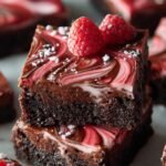 Raspberry Swirl Fudge Brownies