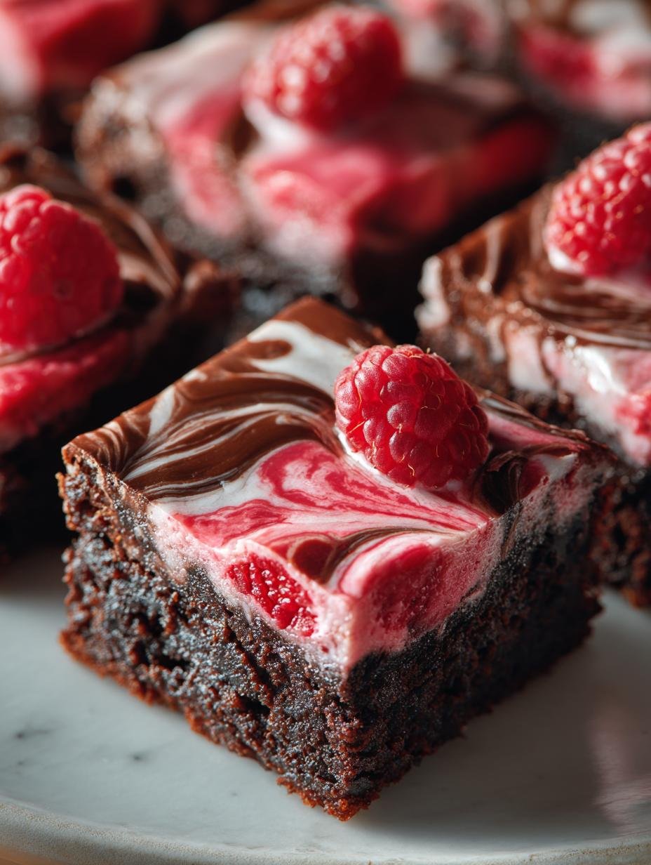 Raspberry Swirl Fudge Brownies: Een Onweerstaanbare Traktatie! - Raspberry Swirl Fudge Brownies - additional detail